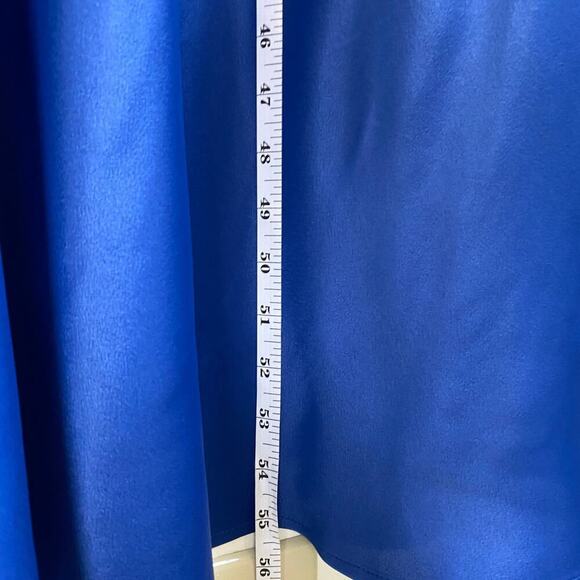 NWT Boden Bias Cut Midi Dress Size 6 Sea Blue Satin Occasion Guest Minimalist - Picture 15 of 15